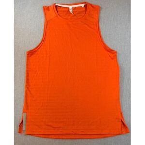 RHONE Swift Tank Shirt Orange Sleeveless Performance Training Men's Size S